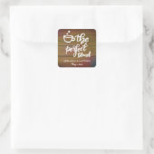 Die perfekte Mischung aus rustikaler Holz-Gastgesc Quadratischer Aufkleber (Tasche)