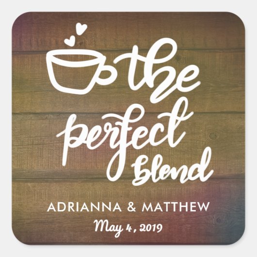 Die perfekte Mischung aus rustikaler Holz-Gastgesc Quadratischer Aufkleber (Vorderseite)
