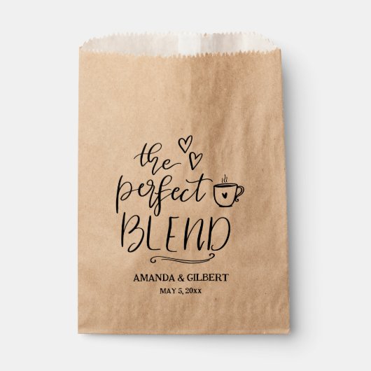 Die perfekte Mischung aus rustikaler Kraft Papier- Geschenktütchen (Vorderseite)
