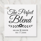 Die perfekte Mischung aus schwarzer Typografie Blu Geschenkanhänger (Vorderseite)