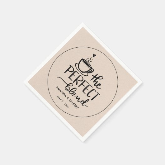 Die perfekte Mischung aus Skript Kraft Papier Hoch Serviette (Ecke)