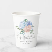 Die perfekte Mischung aus trostfreiem Blau und ros Pappbecher (Rückseite)