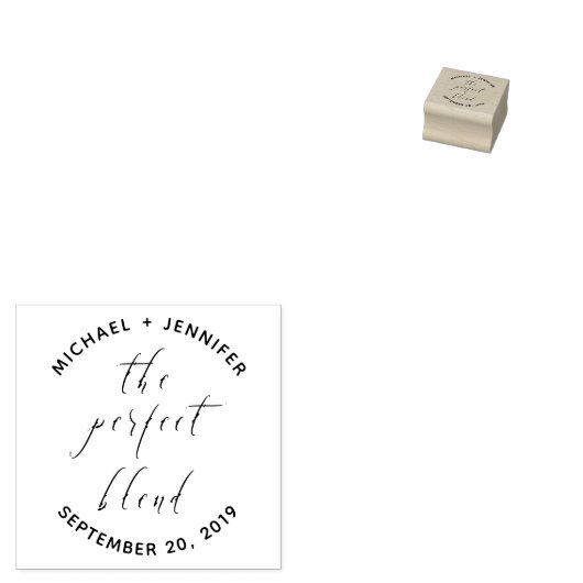 Die perfekte Mischung | Custom Wedding Calligraphy Gummistempel (Stempel)