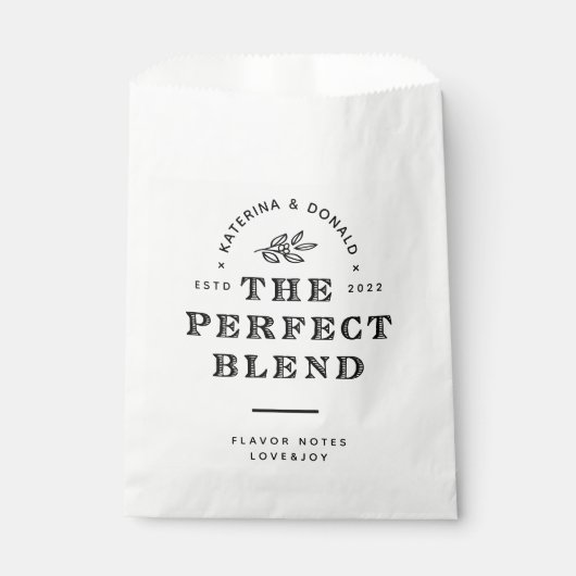 Die perfekte Mischung der Gastgeschenk Hochzeit Geschenktütchen (Vorderseite)