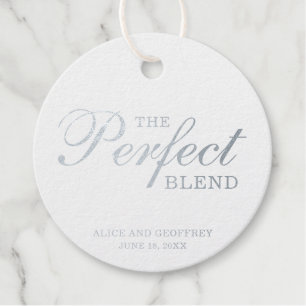 Die perfekte Mischung Elegante Hochzeit Silber Geschenkanhänger