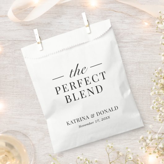 Die perfekte Mischung für eine klassische Hochzeit Geschenktütchen (Ausgeschnitten)