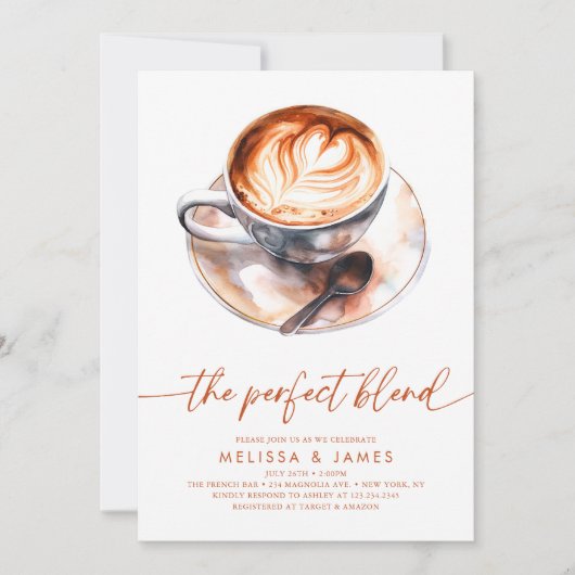 Die perfekte Mischung für Paare beim Hochzeitsesse Einladung (Vorderseite)