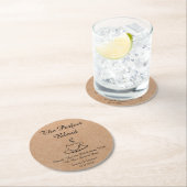 die perfekte Mischung, Hochzeit danke Kraft Runder Pappuntersetzer (Vor Ort)