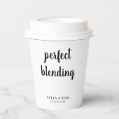 Die perfekte Mischung Hochzeitskaffee-Papierbecher Pappbecher (Vorderseite)