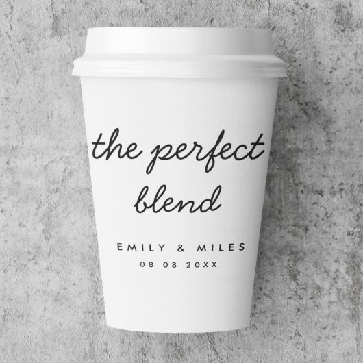 Die perfekte Mischung | Kaffee Lover Wedding Pappbecher