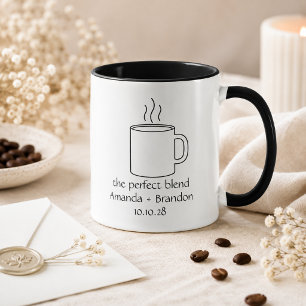 Die perfekte Mischung Linedrawn Hochzeit Tasse