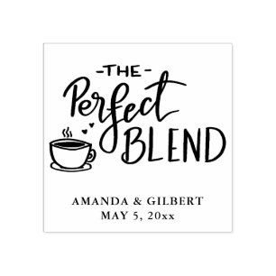 Die perfekte Mischung moderner Kaffeebeschrift Gummistempel
