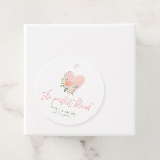 Die perfekte Mischung, Tee oder Kaffee Hochzeit Geschenkanhänger (Beispiel)