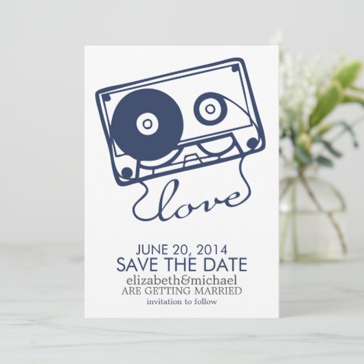Die perfekte Mix-Hochzeit rettet das Datum {Marine Save The Date (Stehend Vorderseite)