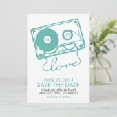Die perfekte Mix-Hochzeit speichert das Datum {aqu Save The Date (Stehend Vorderseite)