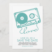 Die perfekte Mix-Hochzeit speichert das Datum {aqu Save The Date (Vorne/Hinten)