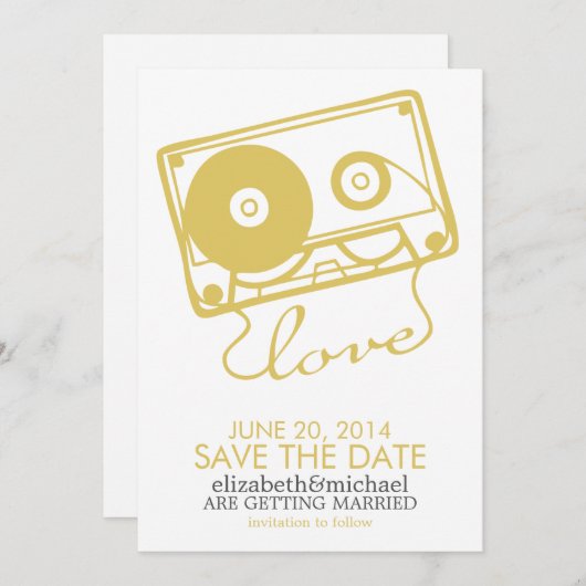 Die perfekte Mix-Hochzeit speichert das Datum {gel Save The Date (Vorne/Hinten)