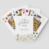 Die perfekte paare Wildblume Gastgeschenk Hochzeit Spielkarten (Rückseite)