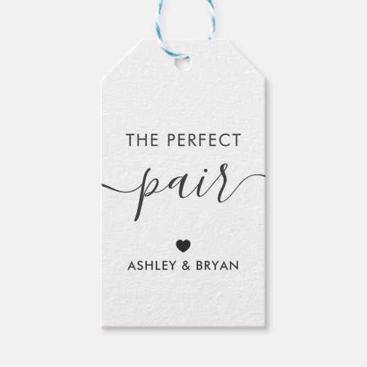 Die perfekte Paarmarke, die hausgemachte Geschenkm Geschenkanhänger (Vorderseite)