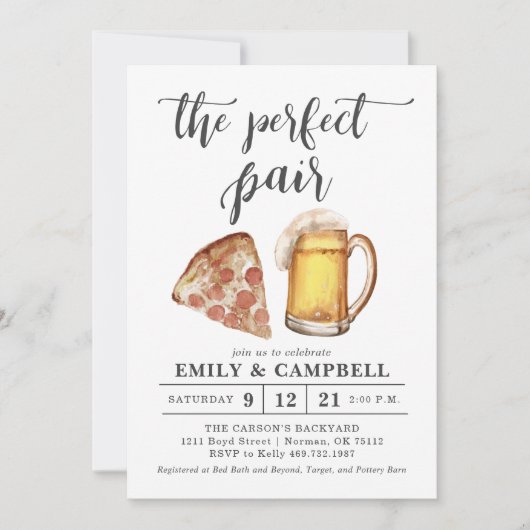 Die perfekte Paarung Einladung (Vorderseite)