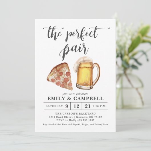 Die perfekte Paarung Einladung (Stehend Vorderseite)