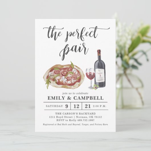 Die perfekte Paarung Einladung (Stehend Vorderseite)