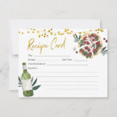 Die perfekte Pair-Brautparty-Rezept-Karte Einladung (Vorderseite)