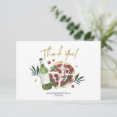 Die perfekte Pizza und Bier Dankeschön Karte (Stehend Vorderseite)