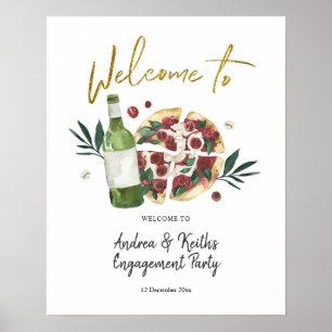 Die perfekte Pizza und das Begrüßungszeichen Poster