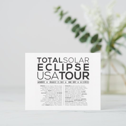 Die perfekte Postkarte für das Total Solar Eclipse (Stehend Vorderseite)