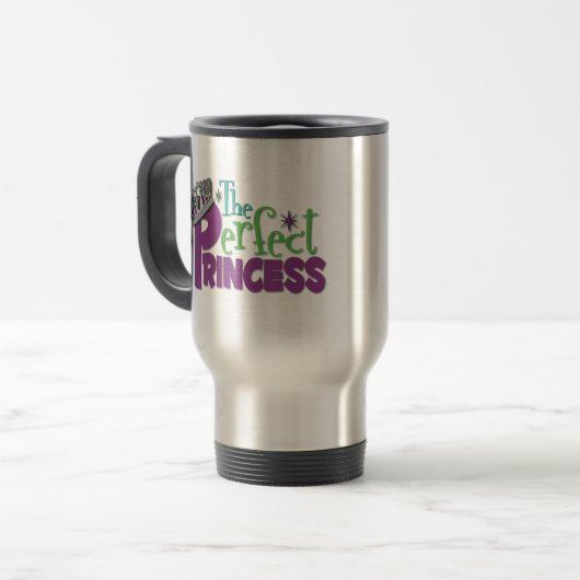 die perfekte Prinzessin Travel Mug Reisebecher (Vorderseite Links)
