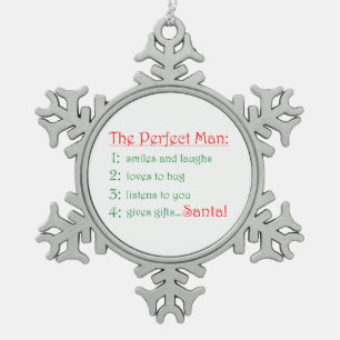 Die perfekte Schneeflocke für Menschen Schneeflocken Zinn-Ornament