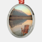 Die perfekte See-Verzierung Silbernes Ornament (Links)