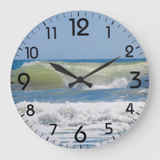Die perfekte Strandwelle Große Wanduhr