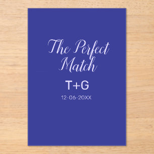 Die perfekte Übereinstimmung königsblau Luxus fügt Acryleinladungen