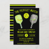 Die perfekte Übereinstimmung! Pickleball-Engagemen Einladung (Vorne/Hinten)