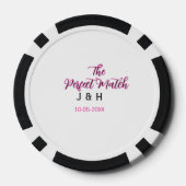 Die perfekte Übereinstimmung rosa schwarzer Name D Pokerchips (Rückseite)