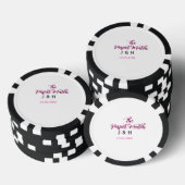 Die perfekte Übereinstimmung rosa schwarzer Name D Pokerchips (Stapel)