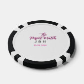 Die perfekte Übereinstimmung rosa schwarzer Name D Pokerchips (Einzeln)