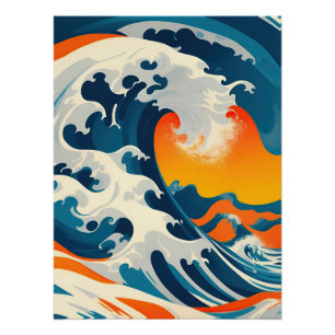 Die perfekte Vintage-Japanwelle Poster