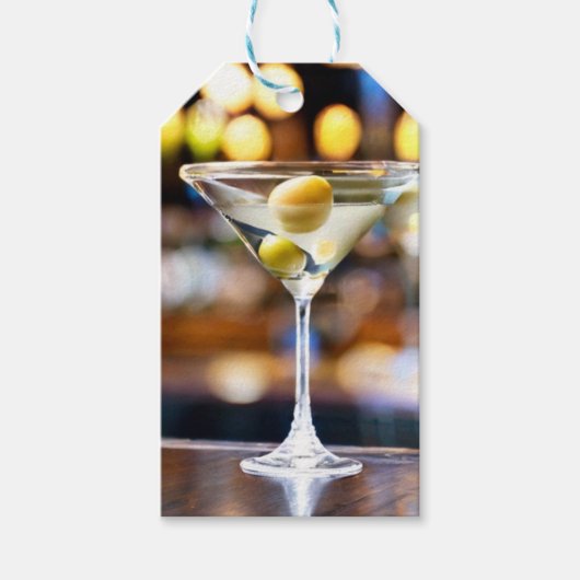 Die perfekten Martini-Gift-Tags Geschenkanhänger (Vorderseite)