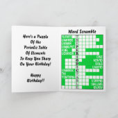 Die Periodensystem-Wort-Jagd Karte (Innenseite)