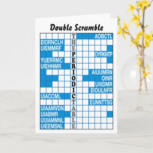 Die Periodensystem-Wort-Jagd Karte (Gelbe Blume)