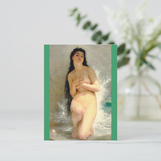 Die Perle von Bouguereau Postkarte (Stehend Vorderseite)