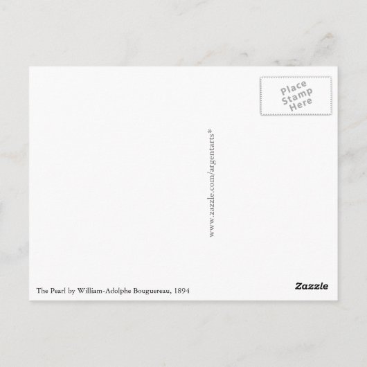 Die Perle von William-Adolphe Bouguereau Postkarte (Rückseite)