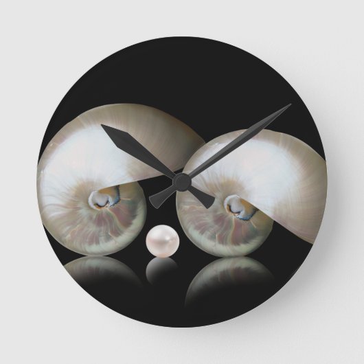 Die Perlmutt Runde Wanduhr (Vorderseite)