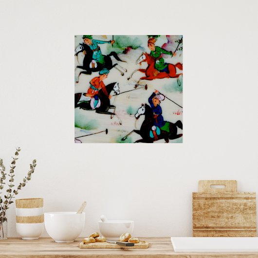 Die persischen Polo-Spieler Poster (Küche)