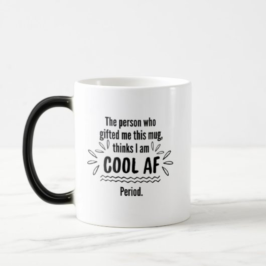 Die Person, die mir diese Tasse gegeben hat, denkt (Links)