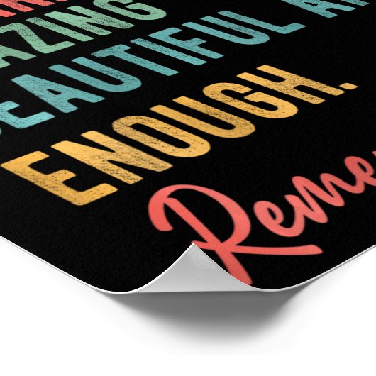 Die Person hinter mir, die Sie Problem Selbst-Lieb Poster (Ecke)