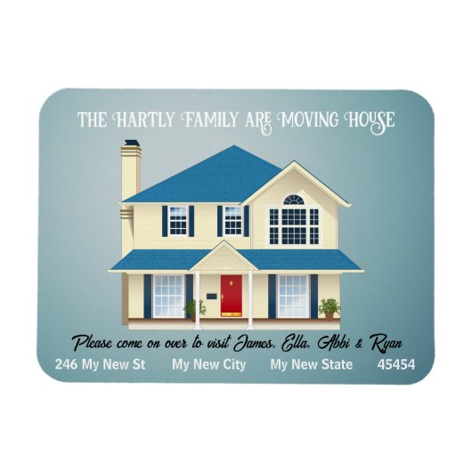 Die Personalisierte Ankündigung, einfach sauber zu Magnet (Horizontal)